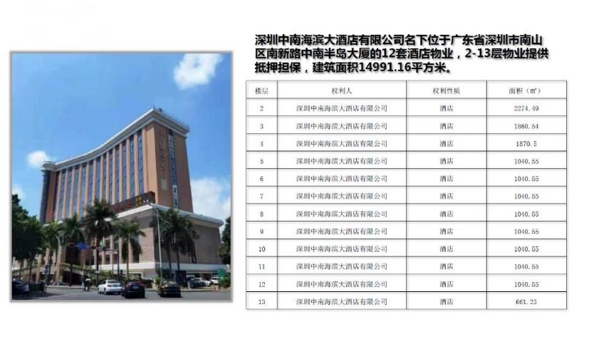 一手资源深圳中南海滨酒店抵押债权抄底价流出，年化收益突破想象-第3张图片-深圳法拍房拍卖平台官网